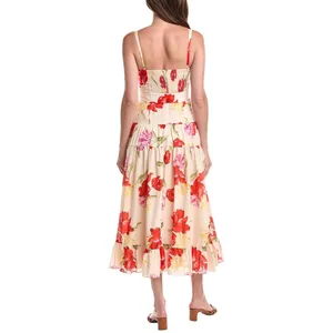 New! Hutch Klea Midi Dress rococo bouquet ivory Sz Small thumbnail 2
