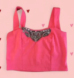 Charlotte Russe Pink bedazzled going out top thumbnail 1