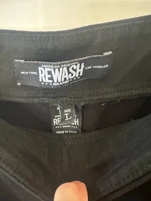 Rewash Black Flare Leg Trousers thumbnail 2