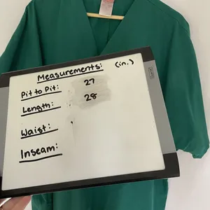 NFL nurse sz L gophers scrubs green‎ short sleeved top v-neck lightweight thumbnail 5