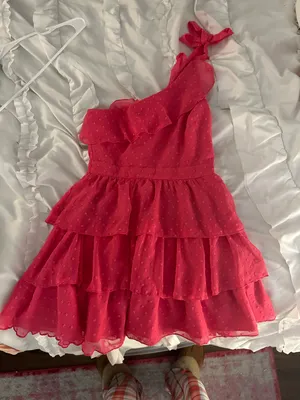 Showpo Hot pink Ruffle tier mini dress thumbnail 1