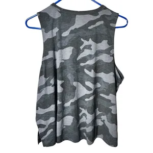 Old Navy Active Go Dry Women's Charcoal Camo Athletic Workout Tank Top Sz L thumbnail 5