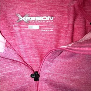 XERSION size small pink zip up gym top with thumbholes New with tags thumbnail 4