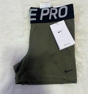 Army Green Nike Pro Shorts thumbnail 2