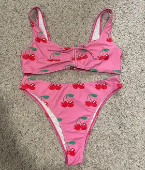 Tunnel Vision Cherry High-waisted Bikini Set thumbnail 4