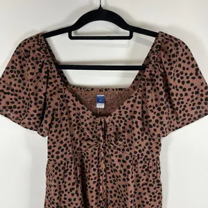 Old Navy NWT‎ Animal Print Linen Blend Mini Dress Women’s Size XS Boho Beach thumbnail 2