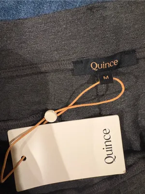 Quince Ultra-Stretch Ponte Straight Leg Pants gray sz M new NWT travel minimalis thumbnail 5