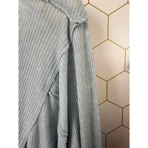 We the Free Light Blue Plunging V-Neck Long Sleeve Top - Size - Small thumbnail 4