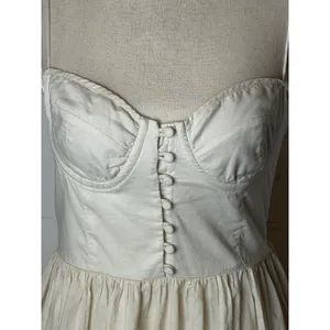L'Academie Simone Mini Dress Women Small Ivory Cotton Corset Balletcore Revolve thumbnail 8