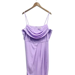 Showpo Andrina High Low Faux Wrap Corset Dress in Lilac size 16 NWT thumbnail 6