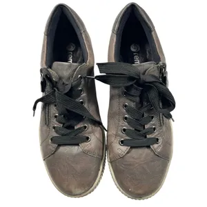Remonte Maditta D0700 Leather Sneakers 40 Metallic Gray Brown Comfort Walking thumbnail 4