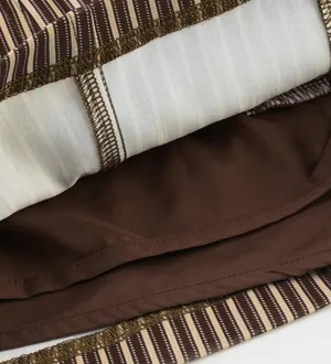 Striped mini skirt Brown thumbnail 4