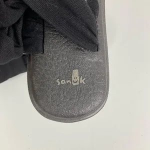 Sanuk Black Fabric Thong‎ Sandals Size 9 thumbnail 7