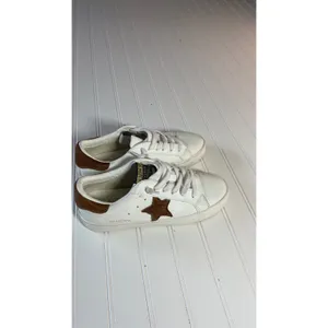 Vintage Havana Gadol White Leather Brown Calf Hair Star Sneakers Low Top Shoes thumbnail 2