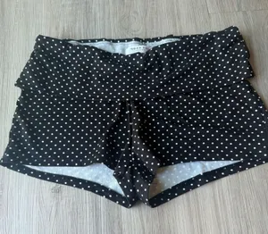 Polka dot fold over shorts!! Black Size M thumbnail 1
