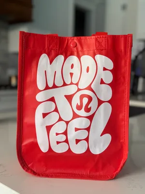 Lululemon Athletica Red Reusable Tote Bag Made to Feel thumbnail 3