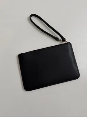 Kate Spade Patrice Wristlet Leather Double Zip Pockets Credit Card Slots Black thumbnail 4