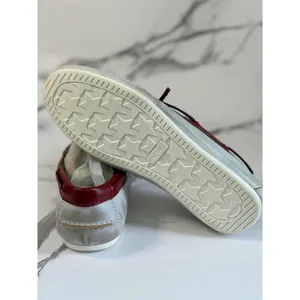 Nine West Yacht Boat Shoes (Women) Size 8 Color: White/Red-Brown thumbnail 3