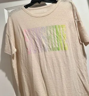 Aerie “Sunshine” Linen Blend Oversized Tee thumbnail 2