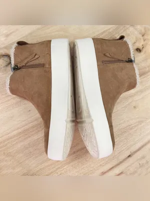 Toms Verona Suede Sherpa Lined Ankle Boots Sneakers Tan Size 7.5 thumbnail 5