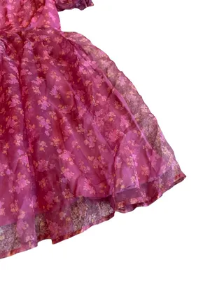 Altar'd State Floral Print Mini Dress Puff Sleeves Full Skirt Size Medium thumbnail 6