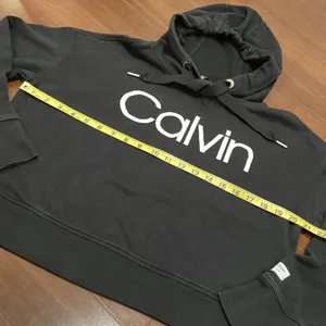 Calvin Klein. Black Logo Hoodie Sweatshirt thumbnail 2