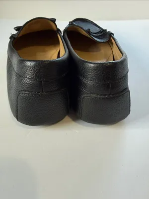 Michael Kors Black Pebbled Leather Bow Moccasin Flats thumbnail 5