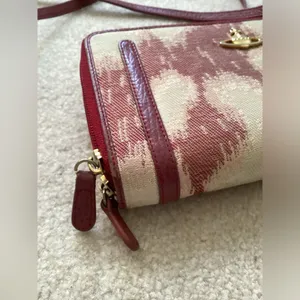 Vivienne Westwood Orb Long Wallet Red Strap Crossbody Bag thumbnail 6