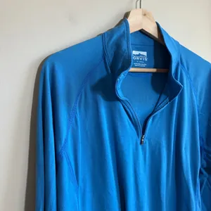 Orvis Quarter Zip Pullover XL Blue Womens Polyester Cotton Blend thumbnail 2