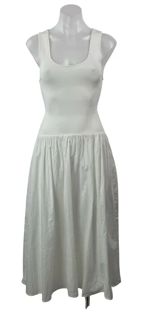WeWoreWhat Women's White Sleeveless Drop Waist Fit & Flare Mini Tank Dress Sz S thumbnail 1