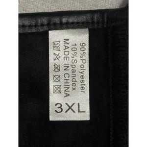 Lace Faux Leather Corset Black Size 3XL Runs Small Lace Sides/Skirt Boning Zip thumbnail 6