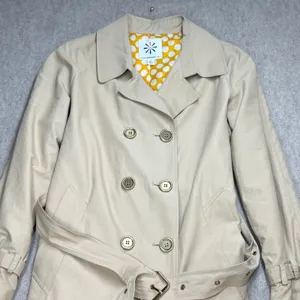 Isaac Mizrahi Trench Coat Womens S Beige Classic Preppy Dark Academia Business thumbnail 8