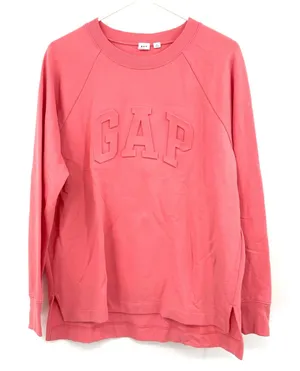 Gap Size Small Pink Crewneck Sweatshirt Logo Across Chest 3 Dimensional Logo‎ thumbnail 1