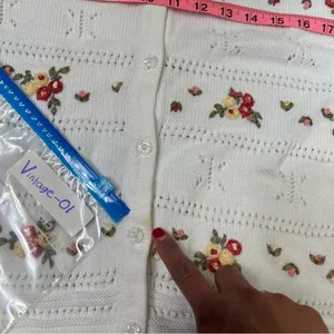 Vintage Northern Reflections Floral Embroidered Cardigan Cottagecore‎ Sweater M thumbnail 8