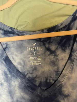 American Eagle Outfitters Blue Tie Dye Soft & Sexy Shirt thumbnail 2