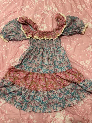 Flora ruffle girly dress Pink Size M thumbnail 4