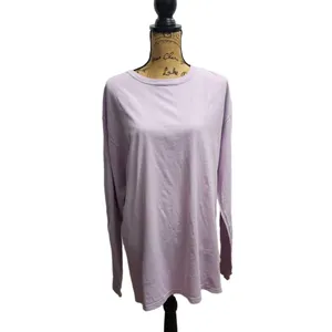 Comfort Colors Comfort Wash Long Sleeve Tee Womens Size Large‎ Purple Crew Neck Cotton thumbnail 2