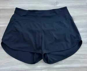 Lululemon Speed Up High-Rise Short 4" Long Women Size 8 Black thumbnail 1