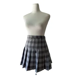 Aeropostale Gray & Blue Plaid Pleated Mini Skirt thumbnail 5