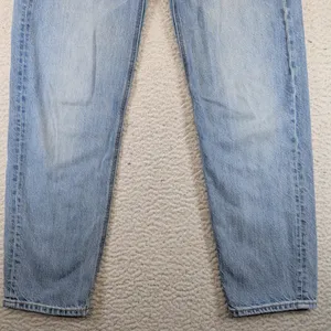 American Eagle Baggy Jean High Rise Distressed Light Wash Blue Denim Size 00 thumbnail 7