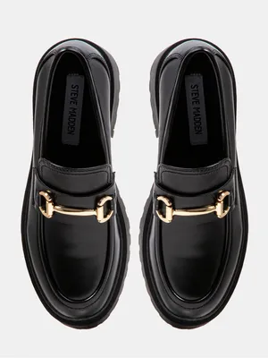 Steve Madden women black leather platform loafer Approach shoes US 10 thumbnail 9
