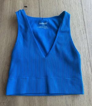 Garage V-Neck Tank Top Blue thumbnail 1