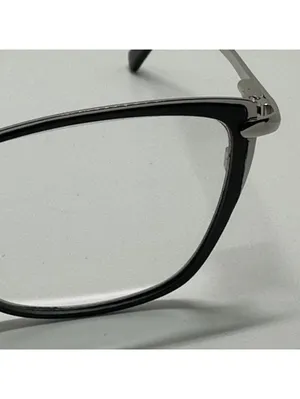 TIJN Cat Eye Black & Silver Prescription Glasses Frames with Case thumbnail 3