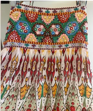 ZARA Embroidered Bohemian Colorful Mini Festival Sun Dress NWOT thumbnail 5