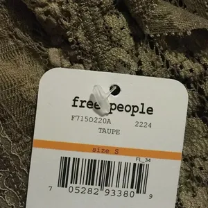 Free People Women's Taupe Lace Bandeau Style Strapless Bralette Small NWT v6x thumbnail 4
