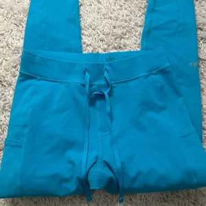 Alo Yoga Women's 7/8 High-Waist Checkpoint Leggings aqua blue size medium thumbnail 5
