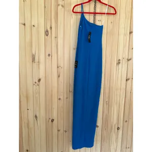 NWT Lulus Keeper of My Heart Blue One-Shoulder Maxi Dress Holiday Party Size S thumbnail 6