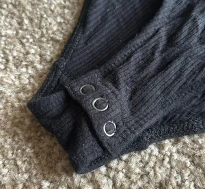 Abercrombie & Fitch Black Ribbed Bodysuit thumbnail 3