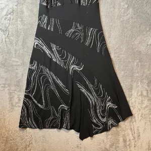 Vintage Y2K Asymmetrical‎ Glitter Swirl Babydoll Halter Dress Sz Large Fairycore thumbnail 4