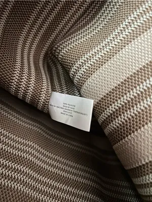 NEW Vivere Striped Reusable Woven Tote Bag thumbnail 6